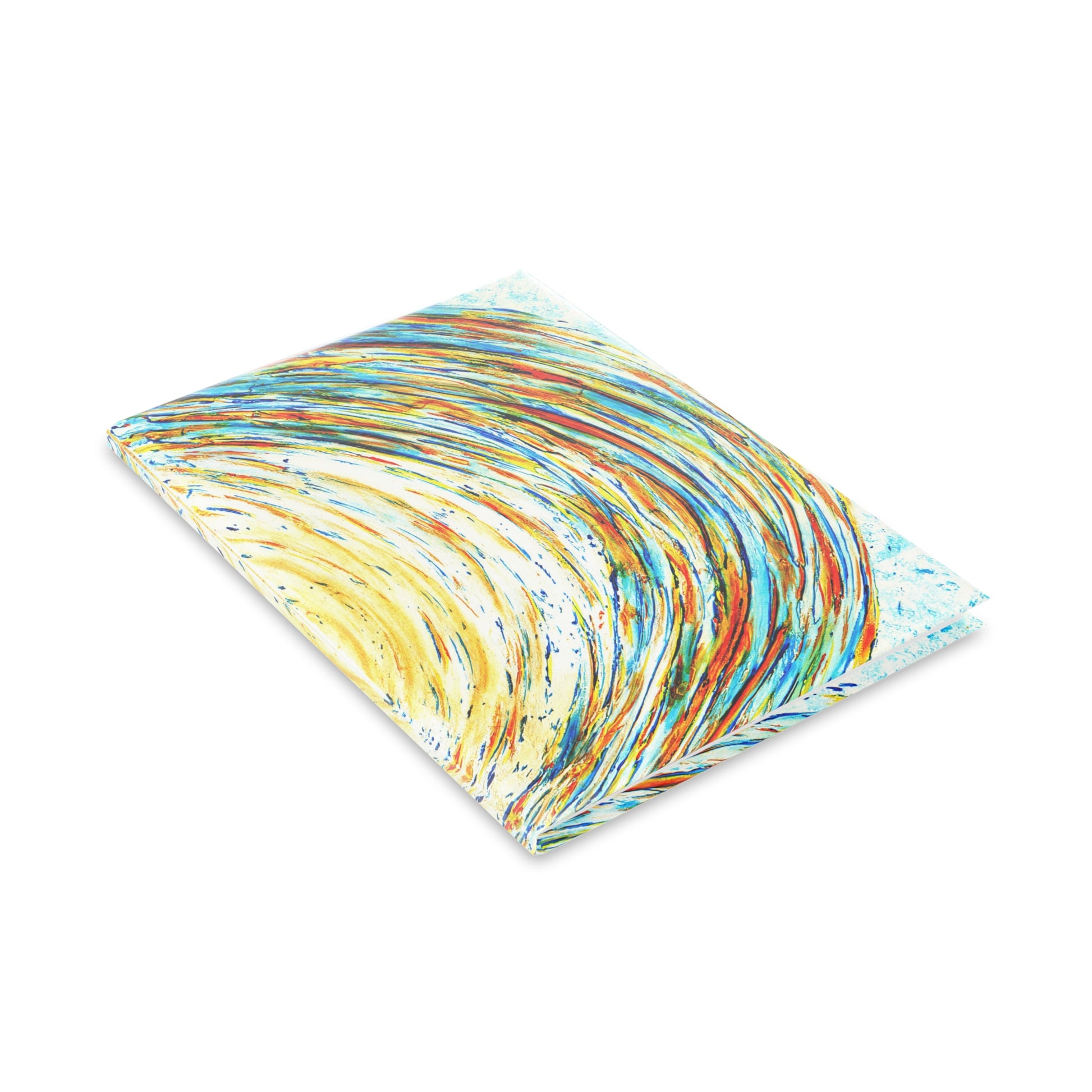 carnet de notes rigide bleu jaune art abstrait cadeau pour homme