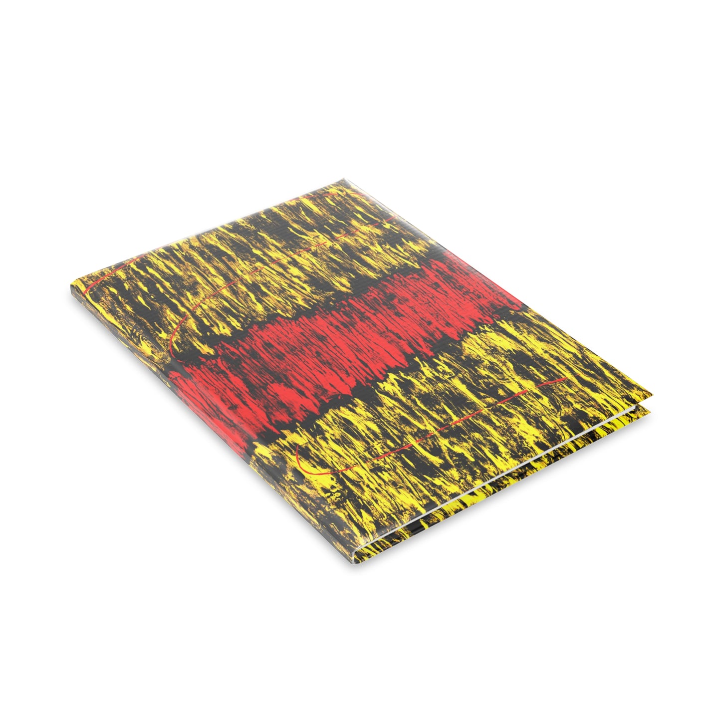 carnet de notes rigide rouge noir et jaune cadeau pour homme