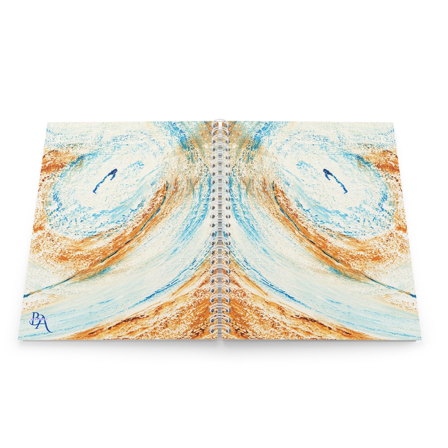 Cadeau pour les maîtresses d’école – Offrez un carnet d’art abstrait sable nleu et marron à la maîtresse, un geste d’appréciation pour son travail acharné. 