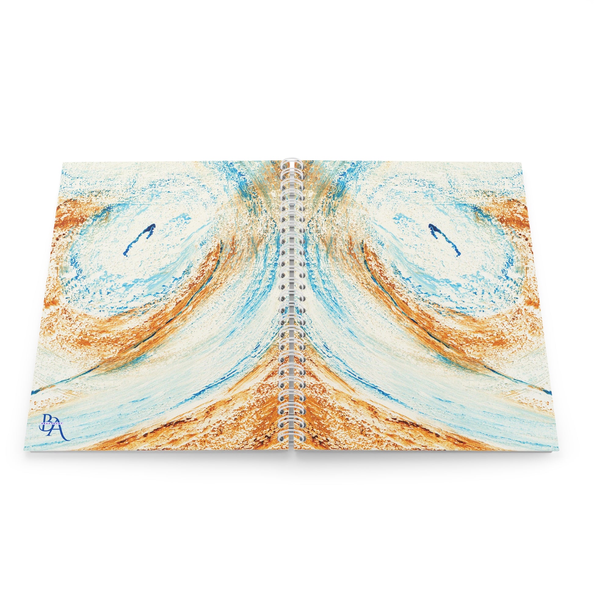 Cadeau pour les maîtresses d’école – Offrez un carnet d’art abstrait sable nleu et marron à la maîtresse, un geste d’appréciation pour son travail acharné. 