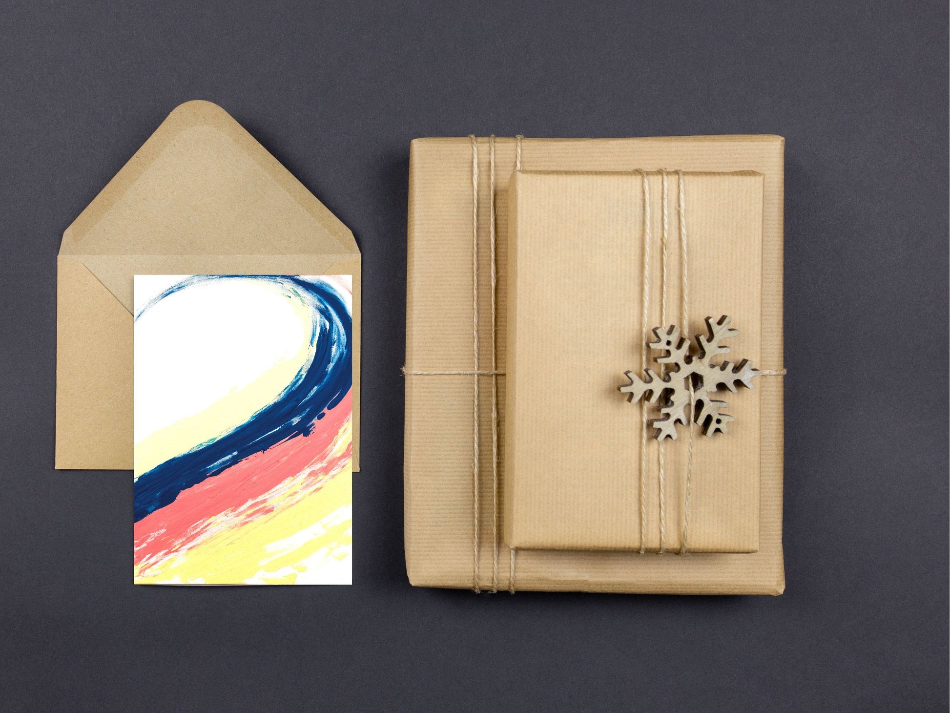 Lot de cartes de vœux avec motifs modernes pour les fêtes de fin d’année.
