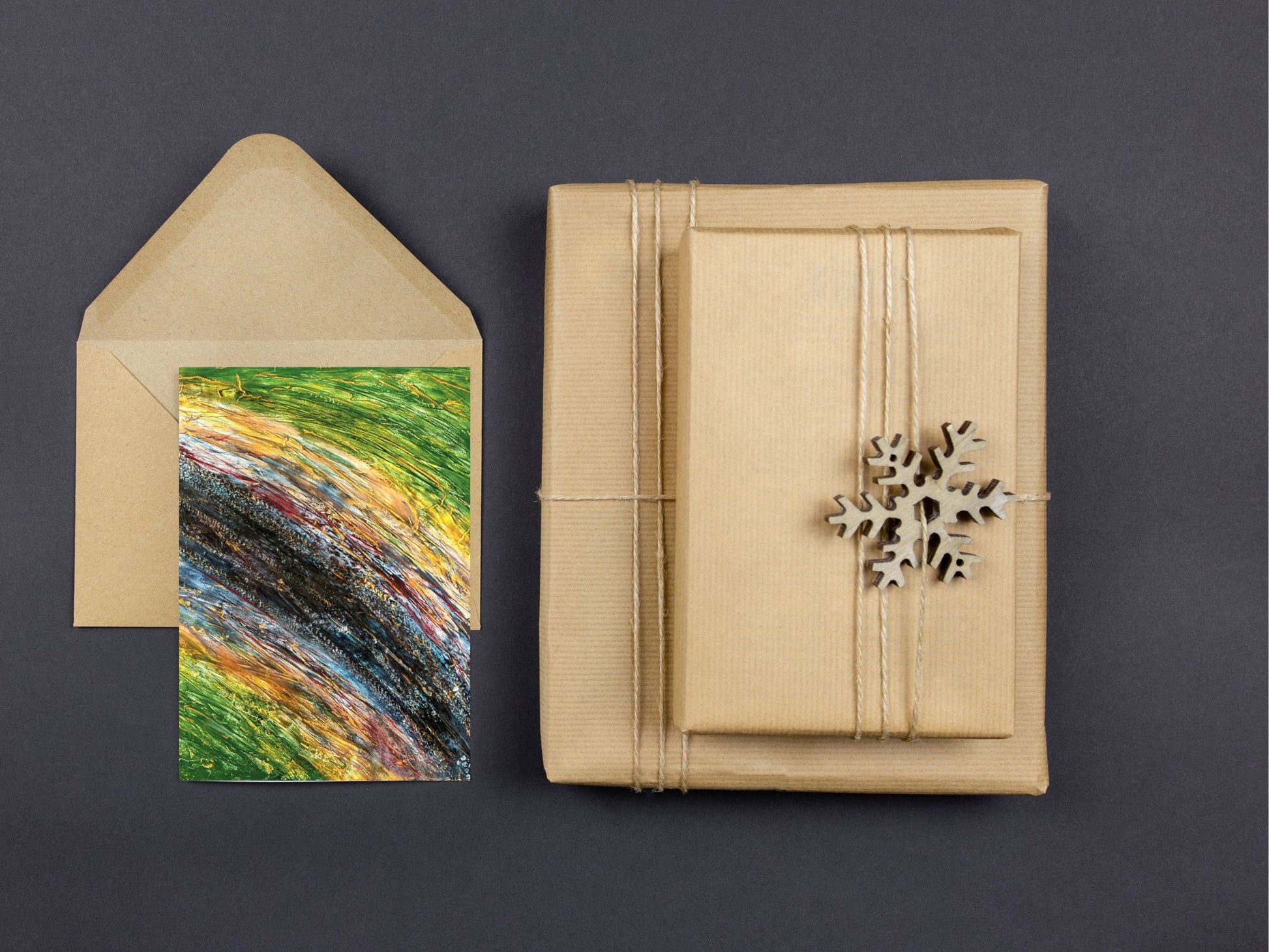 Lot de cartes recto simple avec art abstrait pour embellir vos cadeaux.
