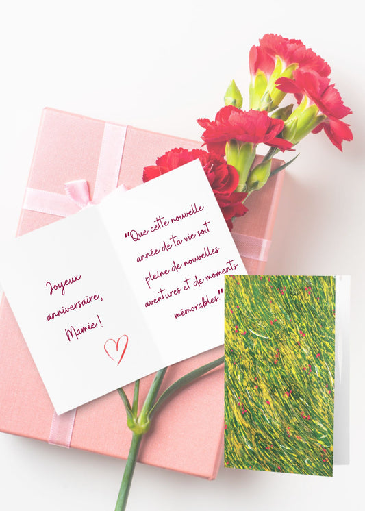 Lot de cartes de correspondance avec motifs en vert floral