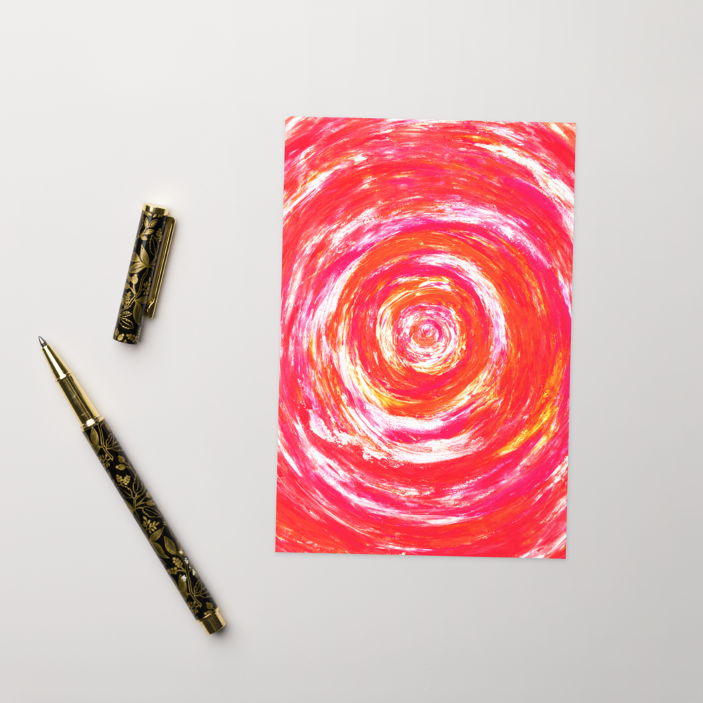 carte d'invitation fouble rose femme