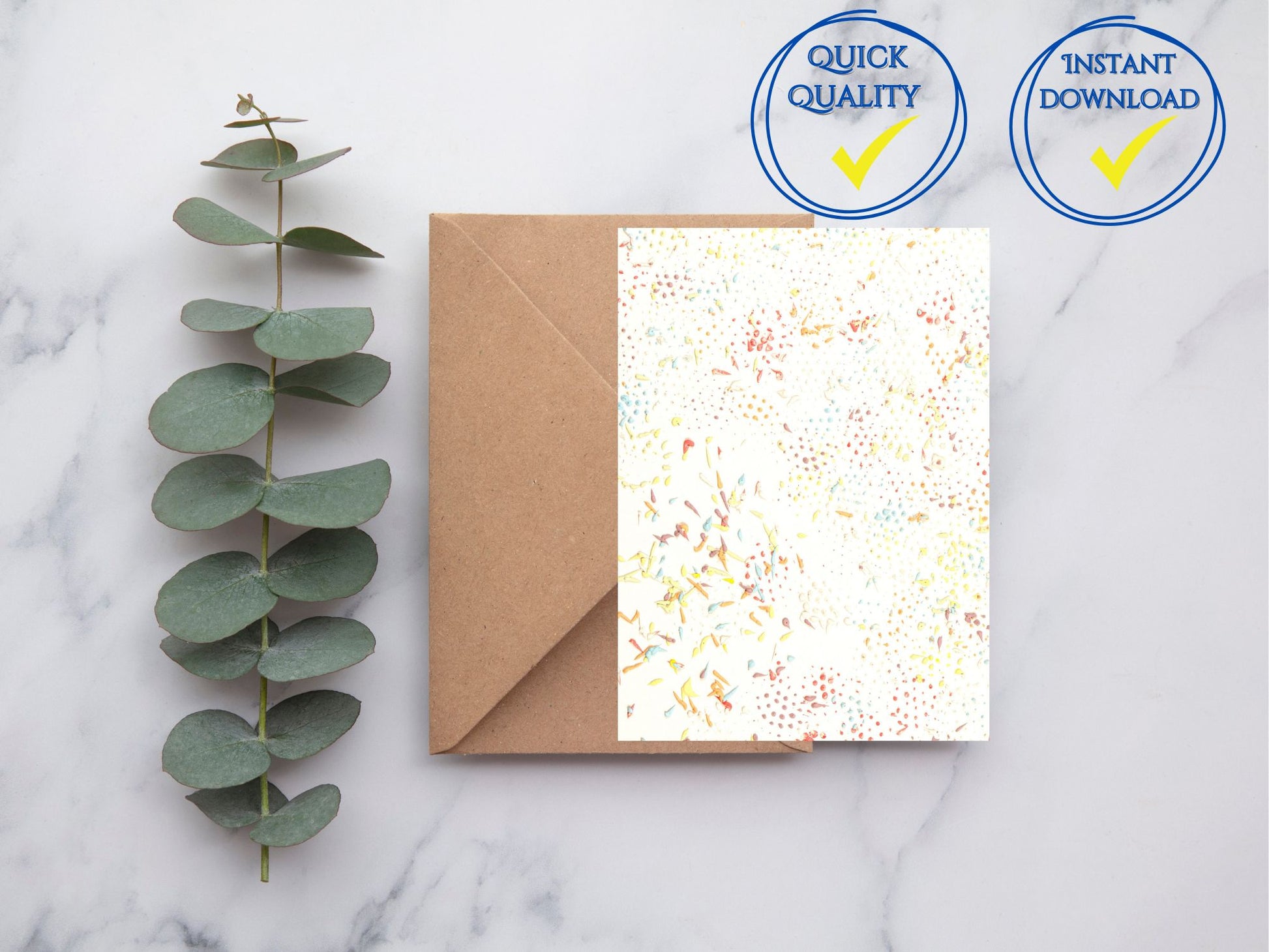Carte de Noël à télécharger avec motifs modernes pour accompagner vos cadeaux.
