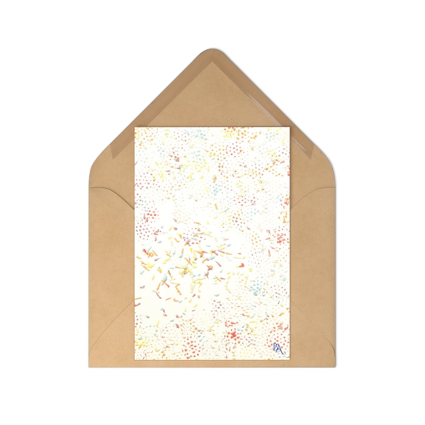 Carte de naissance avec art abstrait en vert menthe, à offrir aux nouveaux parents.
