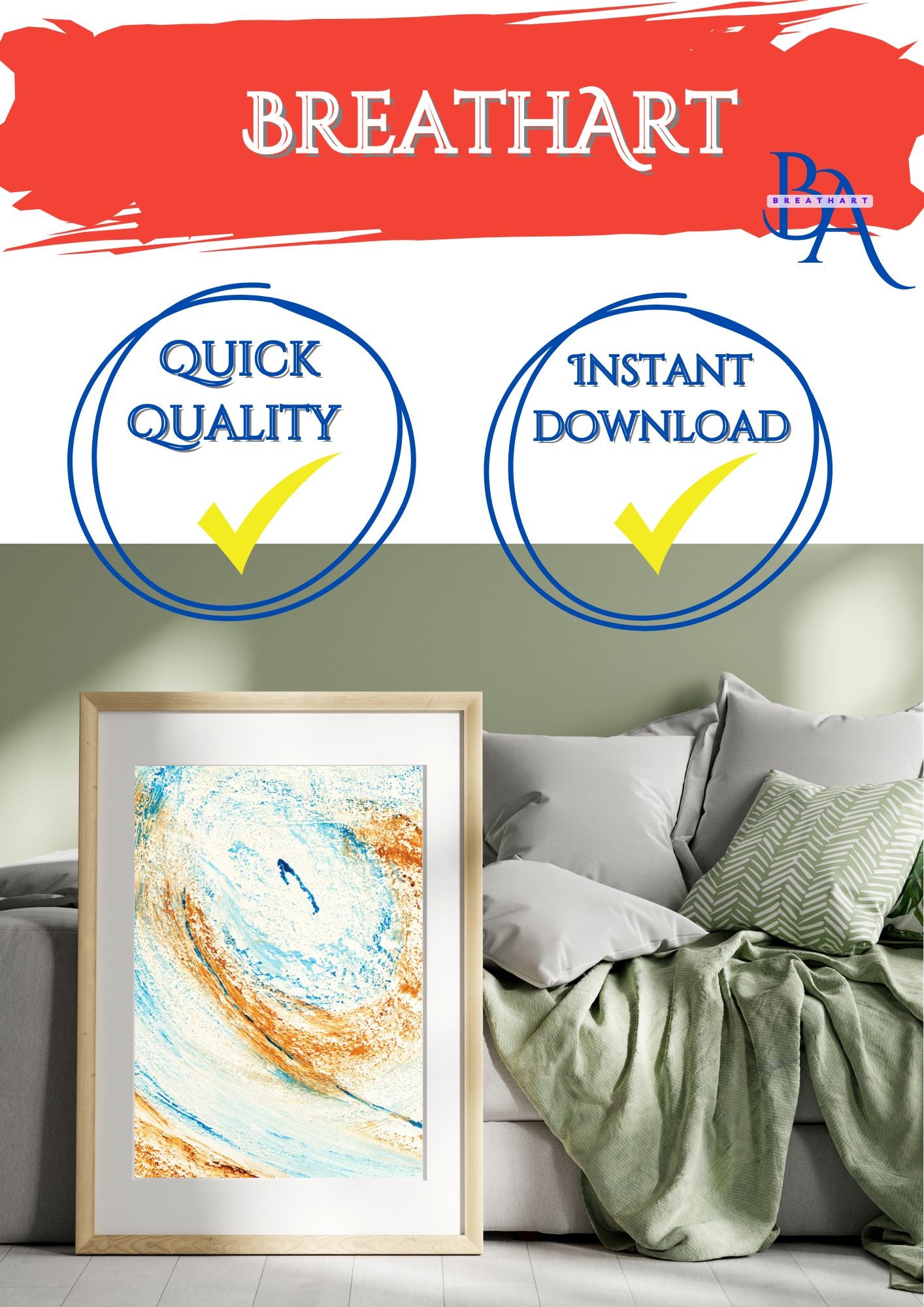 Abstrait et vibrant poster murale à imprimer : Offrez à votre intérieur une touche vibrante avec cette œuvre abstraite. #AbstraitVibrant #DécorationIntérieure