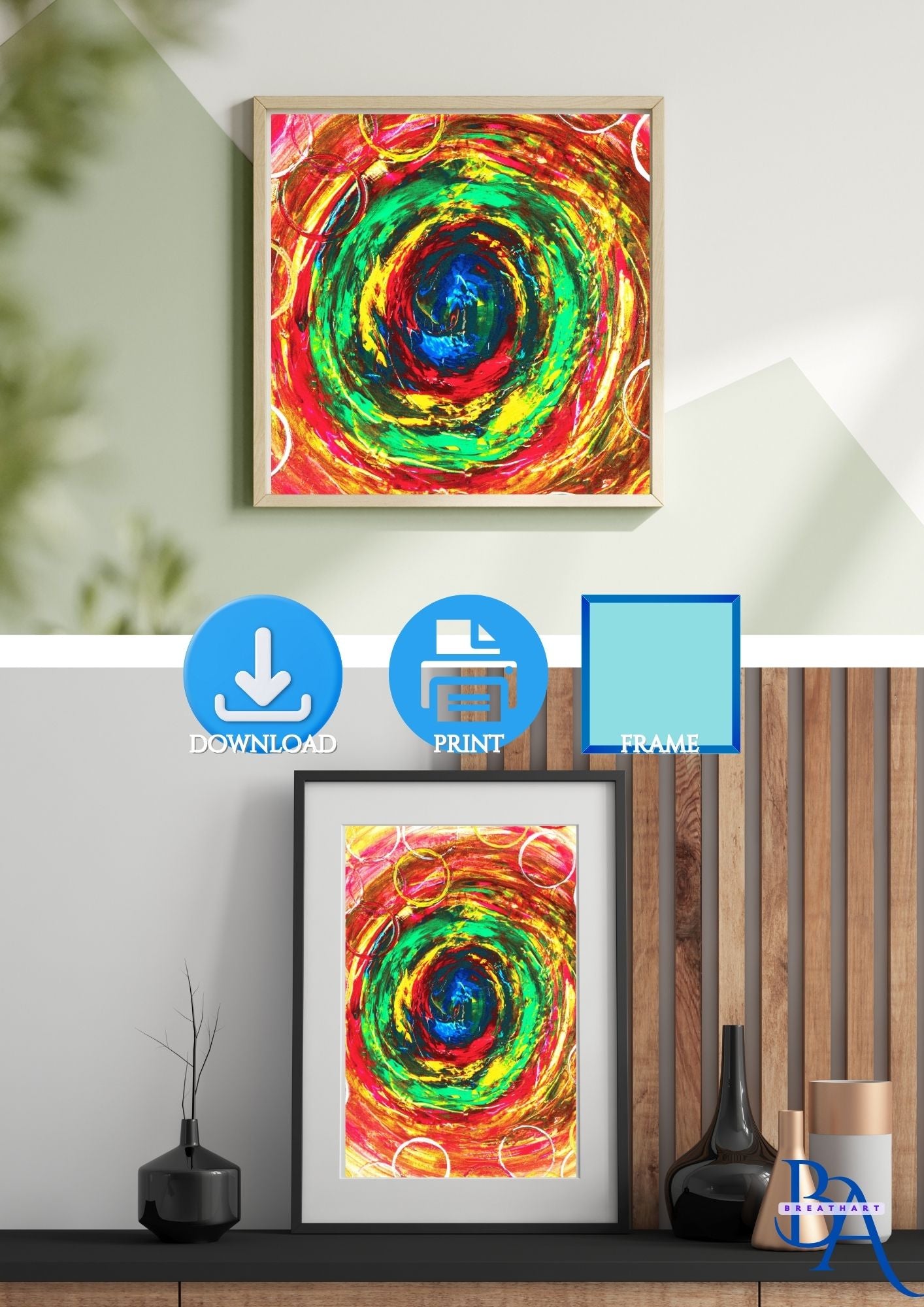 Mélodies de couleurs : Une composition harmonieuse de couleurs qui danse sur votre mur. #MélodiesDeCouleurs #ArtVibrant

