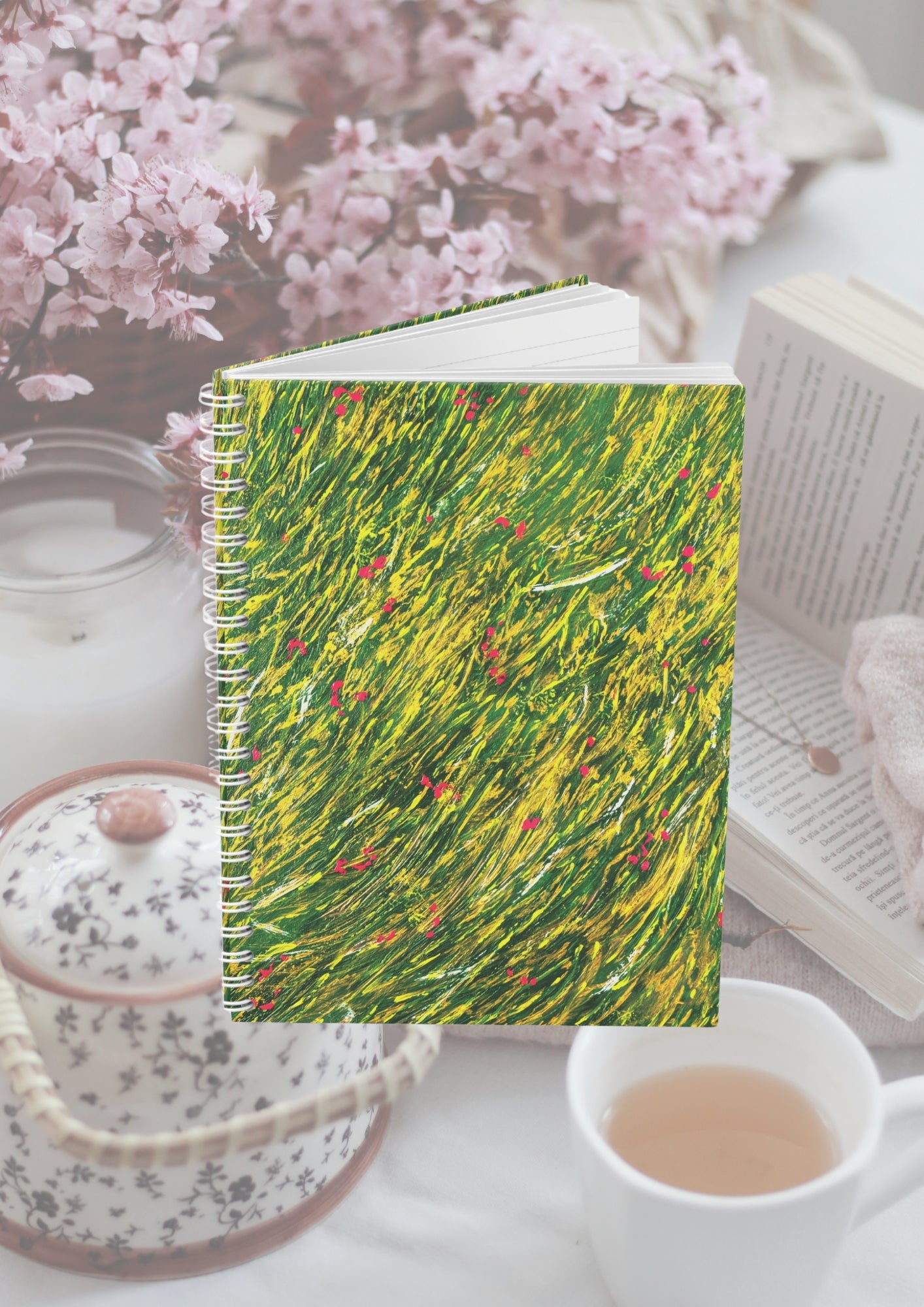 Cadeau pour les maîtresses d’école – Offrez un carnet d’art abstrait floral à la maîtresse, un geste d’appréciation pour son travail acharné. 