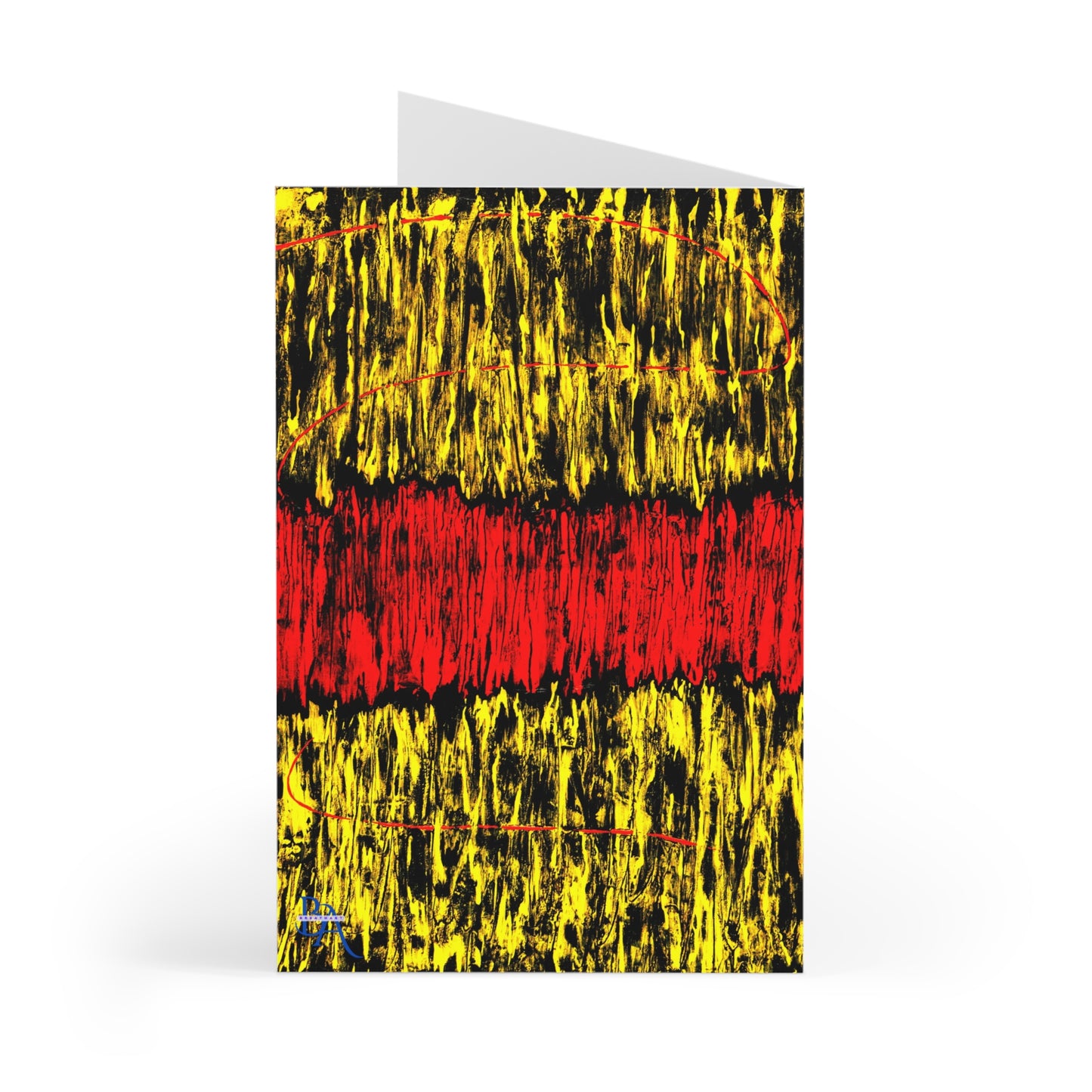 Lot de cartes de correspondance avec designs abstraits en noir et doré.

