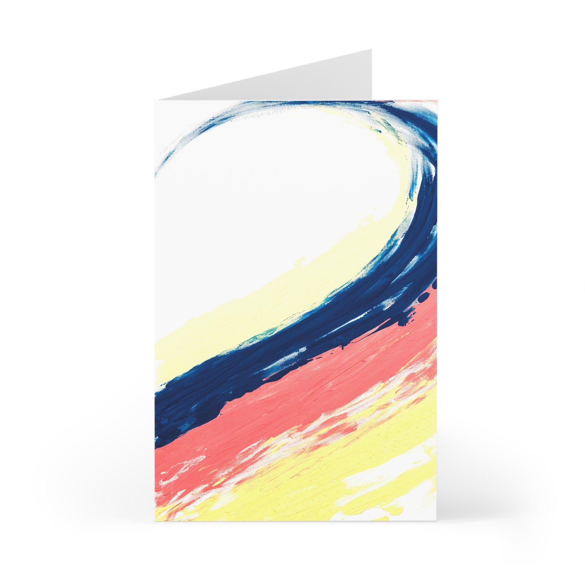 Lot de cartes de correspondance avec motifs abstraits en  bleu.
