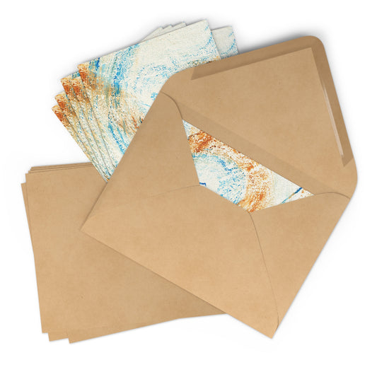 Lot de cartes de Noël Breathart en bleu et blanc.
