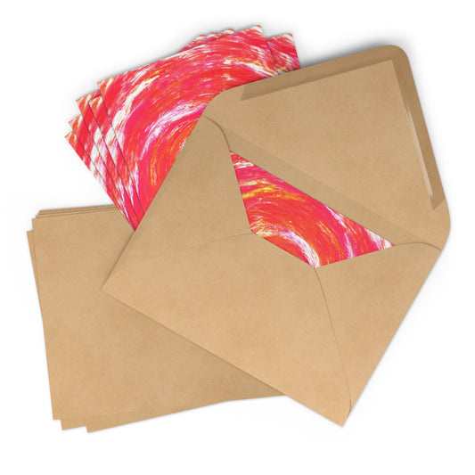 Lot de cartes de Noël avec motifs abstraits en rose blanc