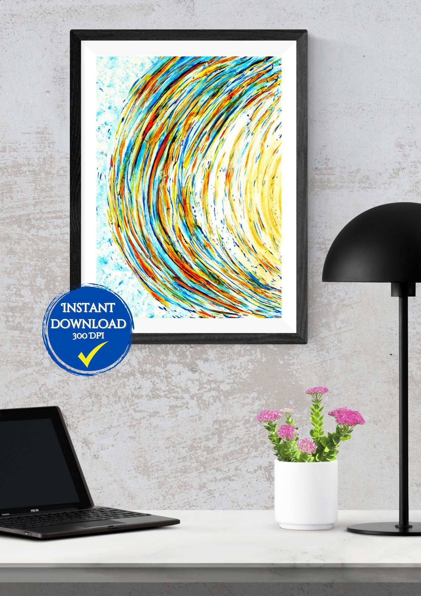 Évasion artistique : Transformez votre mur en une œuvre d’art avec cette affiche numérique pleine de créativité. #ÉvasionArtistique #AfficheCréative


