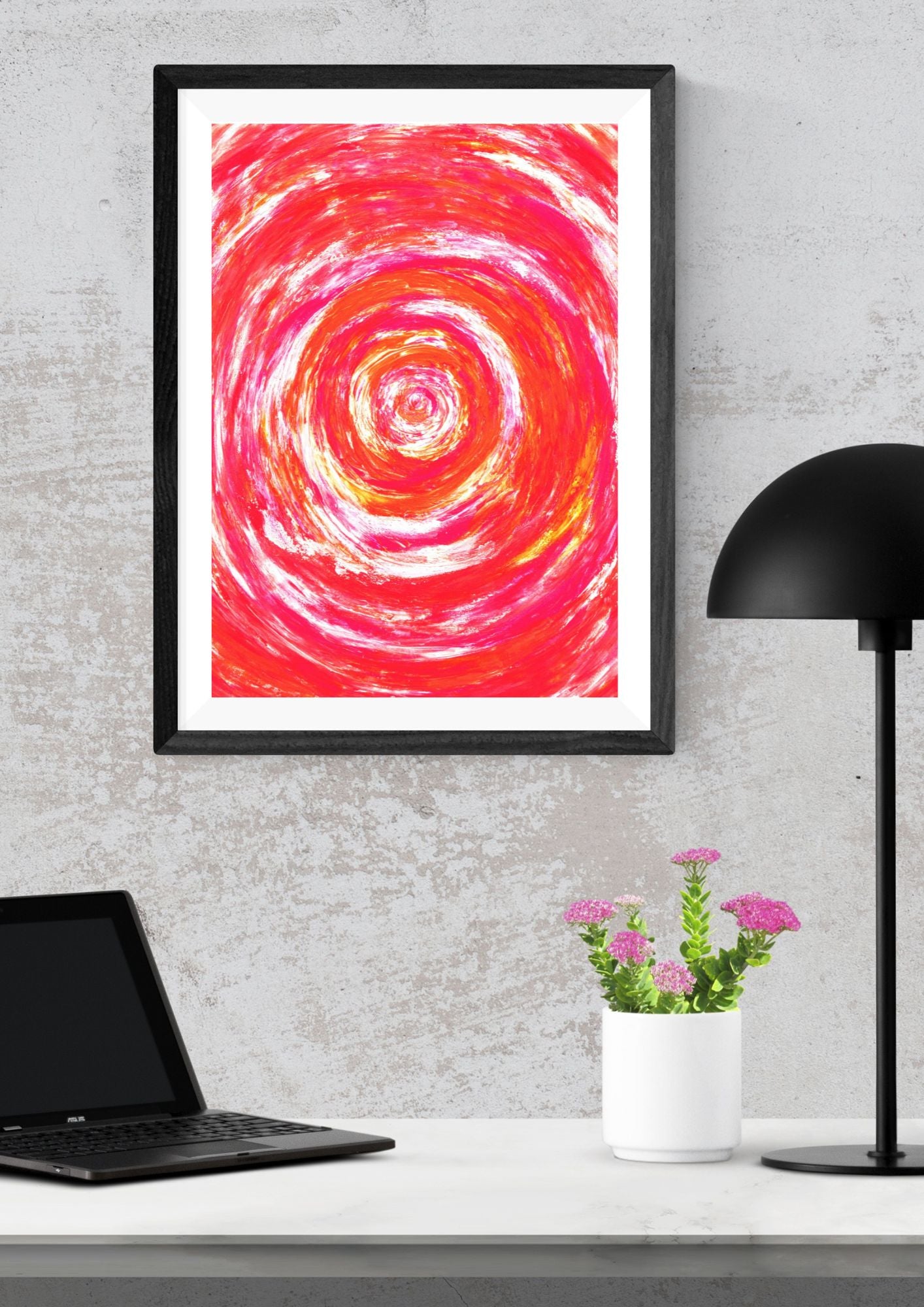 Affiche murale pour décoration d'intérieur, Art abstrait rose